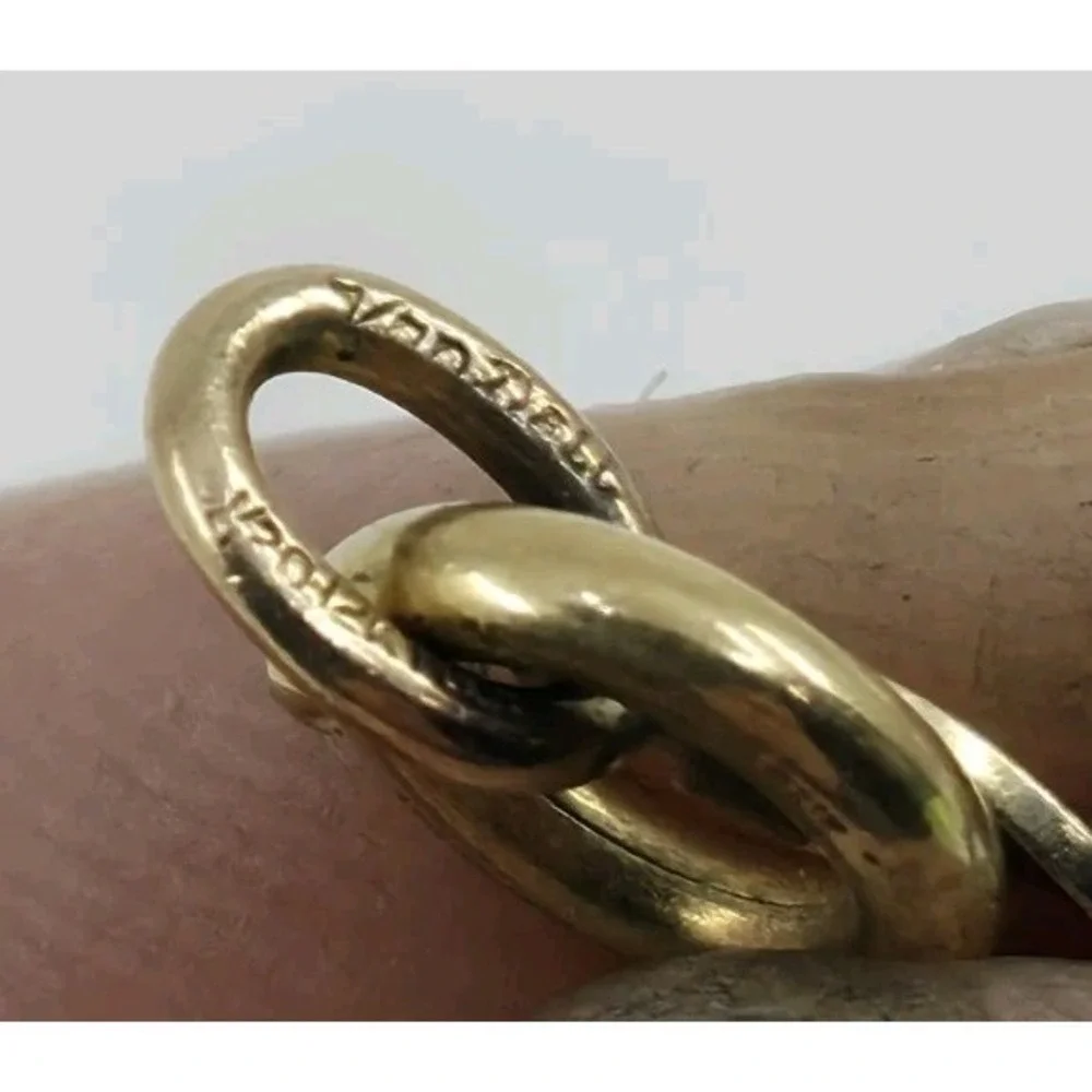 Vintage Van Dell 1/20 12K GF Gold Filled Twisted Link Caged Pearl Bracelet
